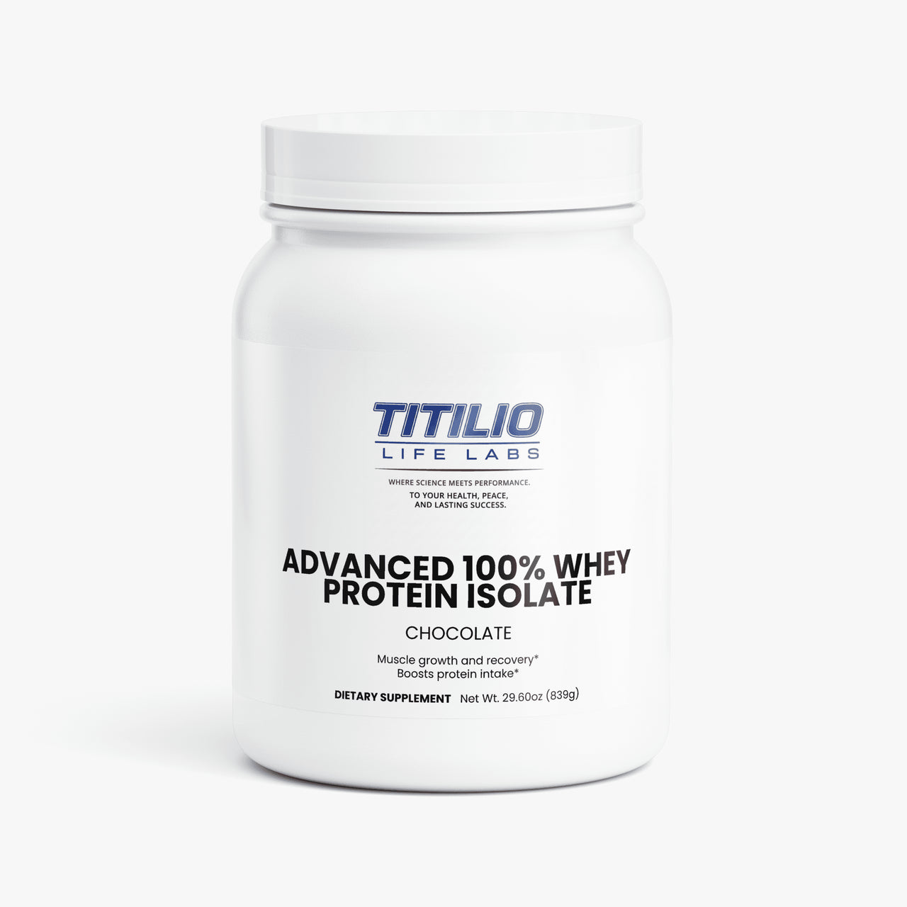 Advanced 100% Whey Protein Isolate Vital Nutra (Chocolate) - Titilio Life Labs - Titilio.com