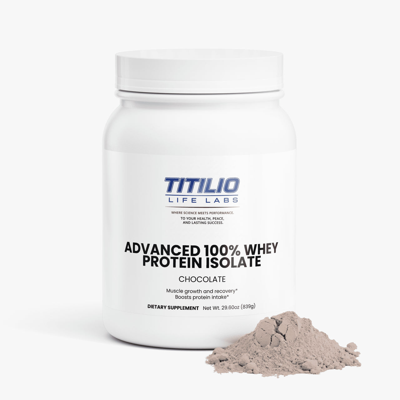 Advanced 100% Whey Protein Isolate Vital Nutra (Chocolate) - Titilio Life Labs - Titilio.com