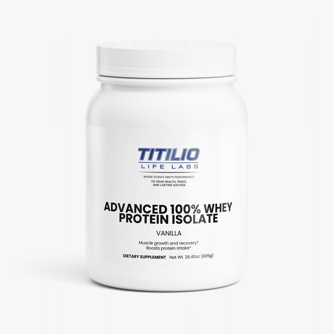 Advanced 100% Whey Protein Isolate Vital Nutra (Vanilla) - Titilio Life Labs - Titilio.com