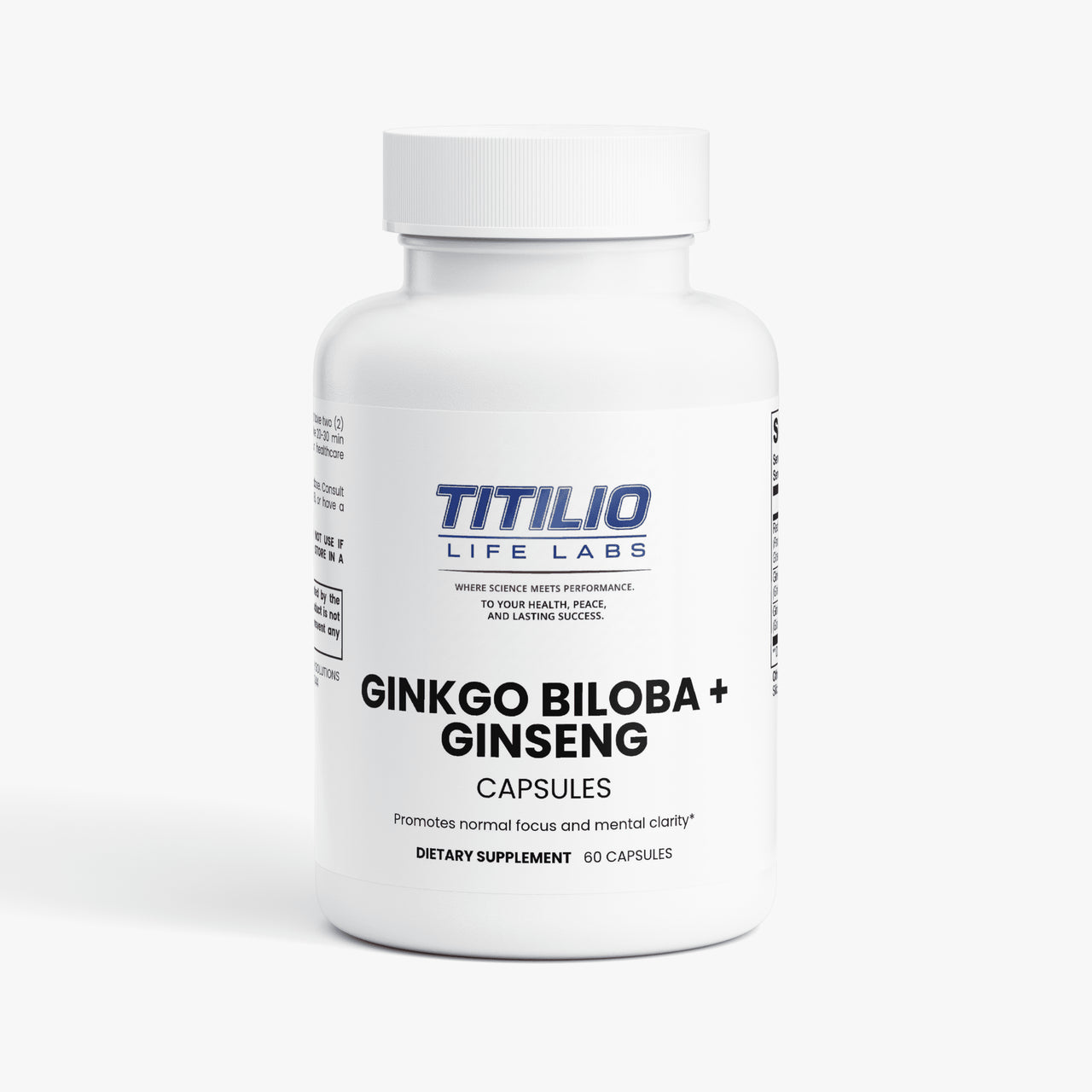 Ginkgo Biloba + Ginseng Vital Nutra - Titilio Life Labs - Titilio.com