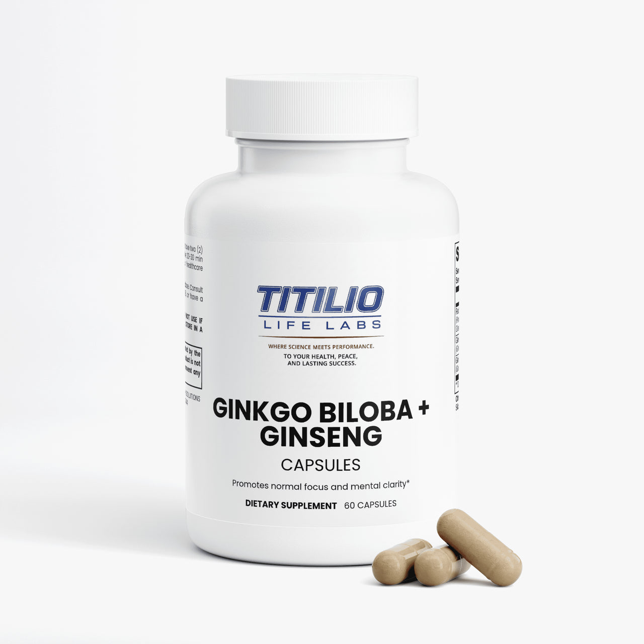 Ginkgo Biloba + Ginseng Vital Nutra - Titilio Life Labs - Titilio.com