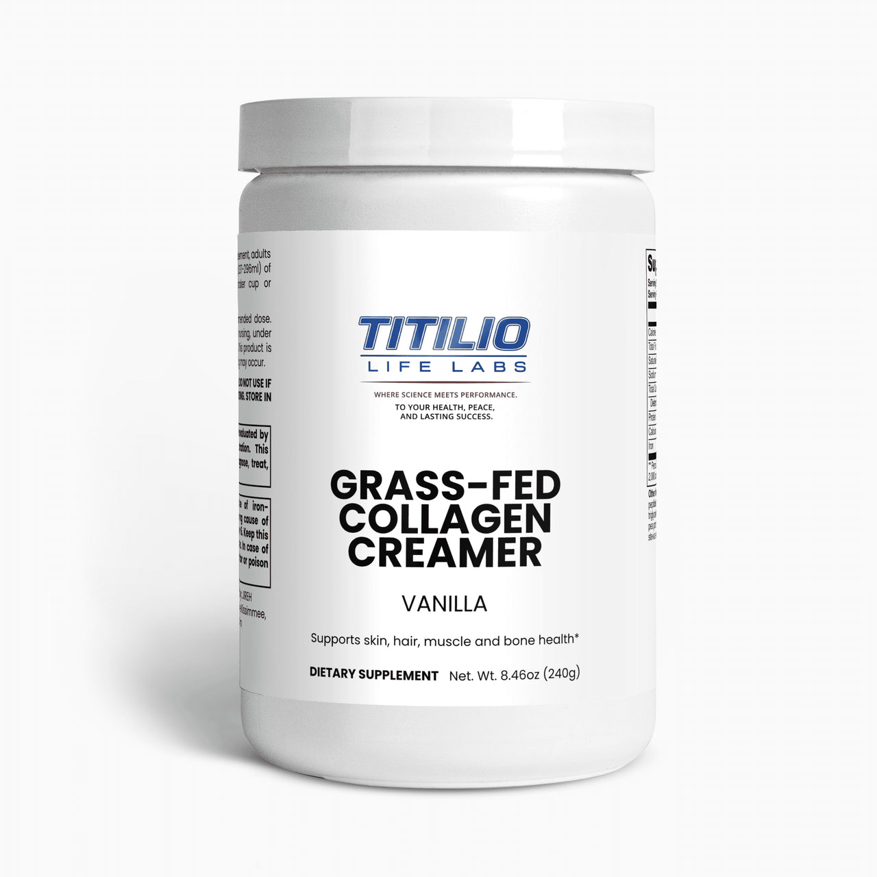 Grass-Fed Collagen Creamer Vital Nutra (Vanilla) - Titilio Life Labs - Titilio.com