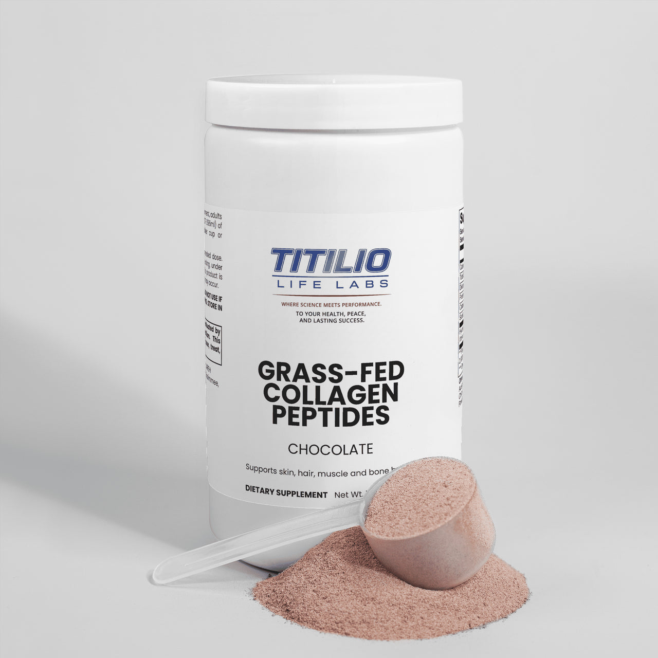 Grass-Fed Collagen Peptides Powder Vital Nutra (Chocolate) - Titilio Life Labs - Titilio.com