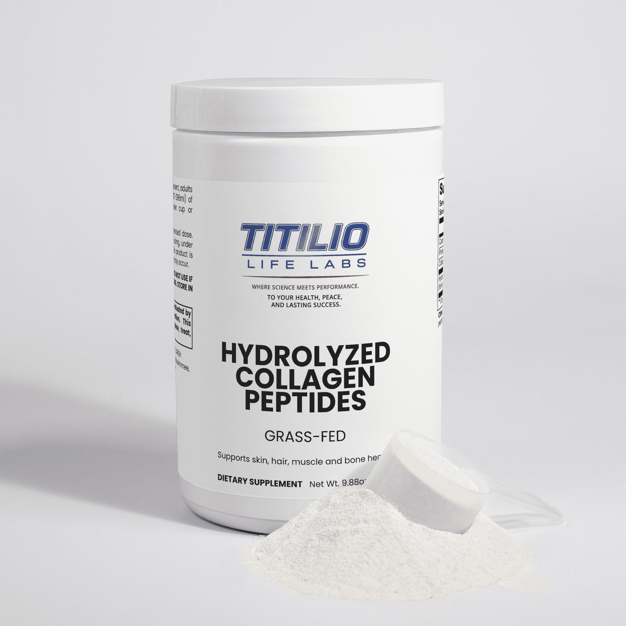 Grass-Fed Hydrolyzed Collagen Peptides Vital Nutra - Titilio Life Labs - Titilio.com