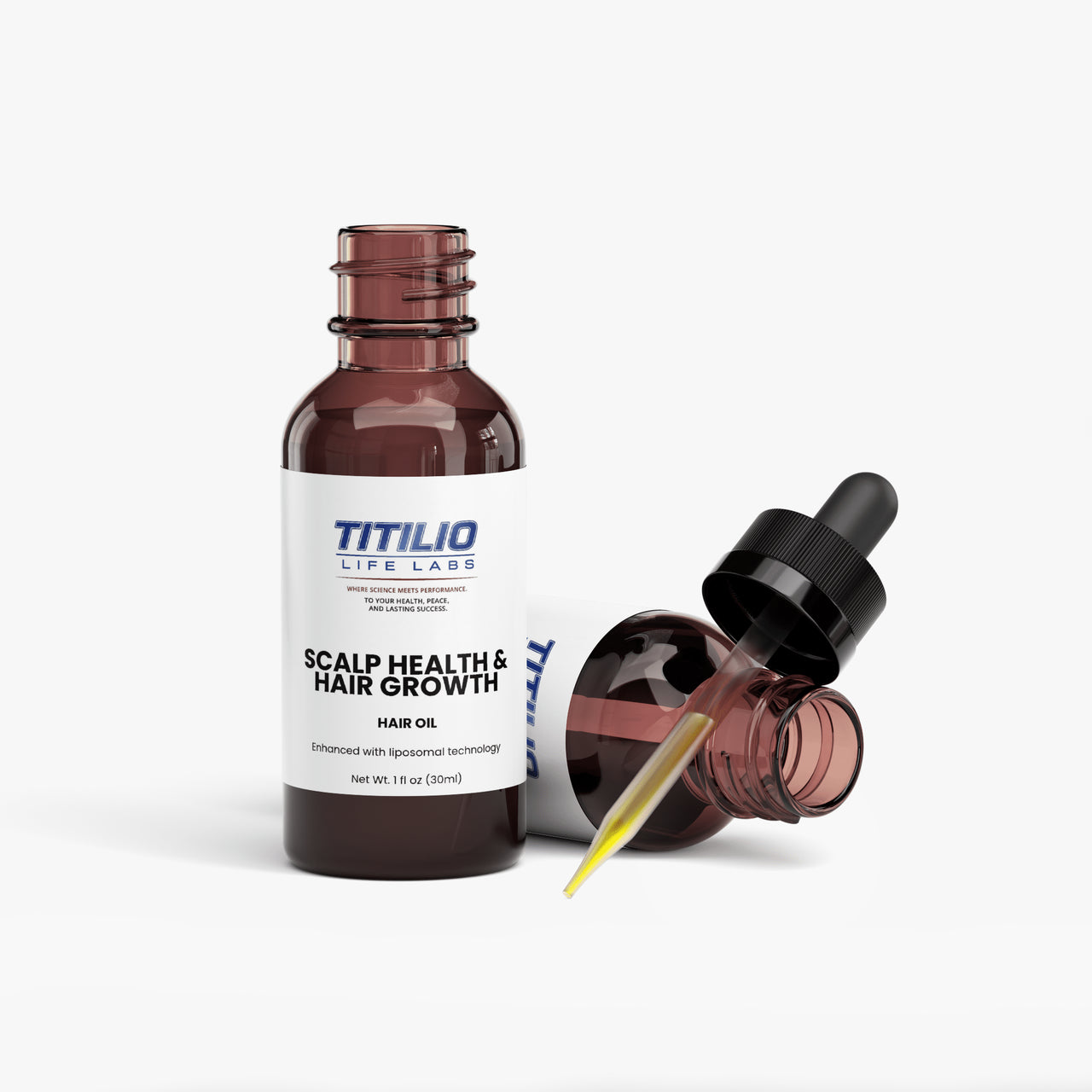 Hair Oil for Scalp Health and Hair Growth Vital Nutra - Titilio Life Labs - Titilio.com