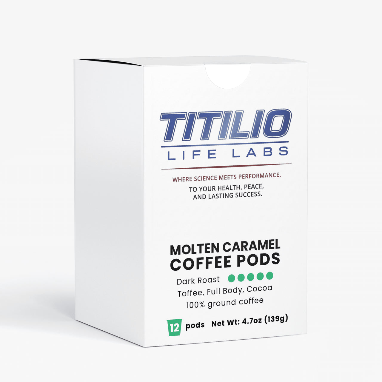 Molten Caramel Coffee Pods Vital Nutra (Dark Roast) - Titilio Life Labs - Titilio.com
