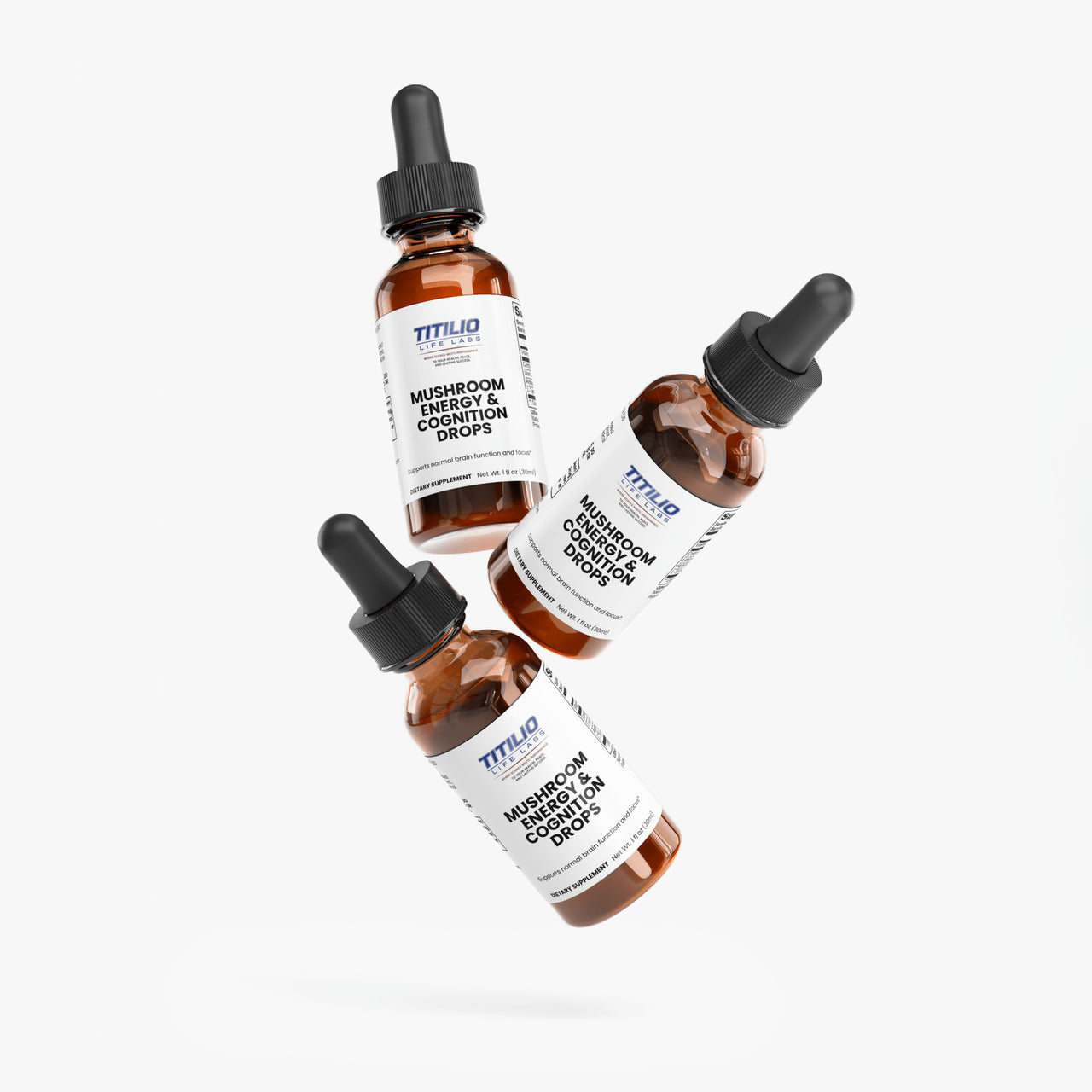 Mushroom Energy & Cognition Drops - Titilio Life Labs - Titilio.com