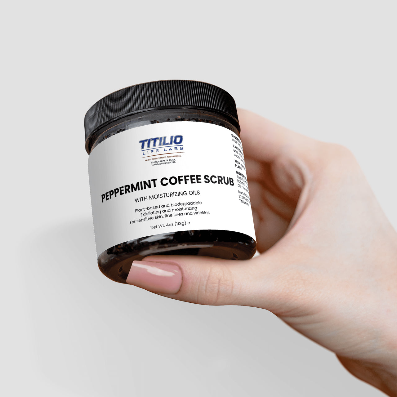Peppermint Coffee Scrub Vital Nutra - Titilio Life Labs - Titilio.com