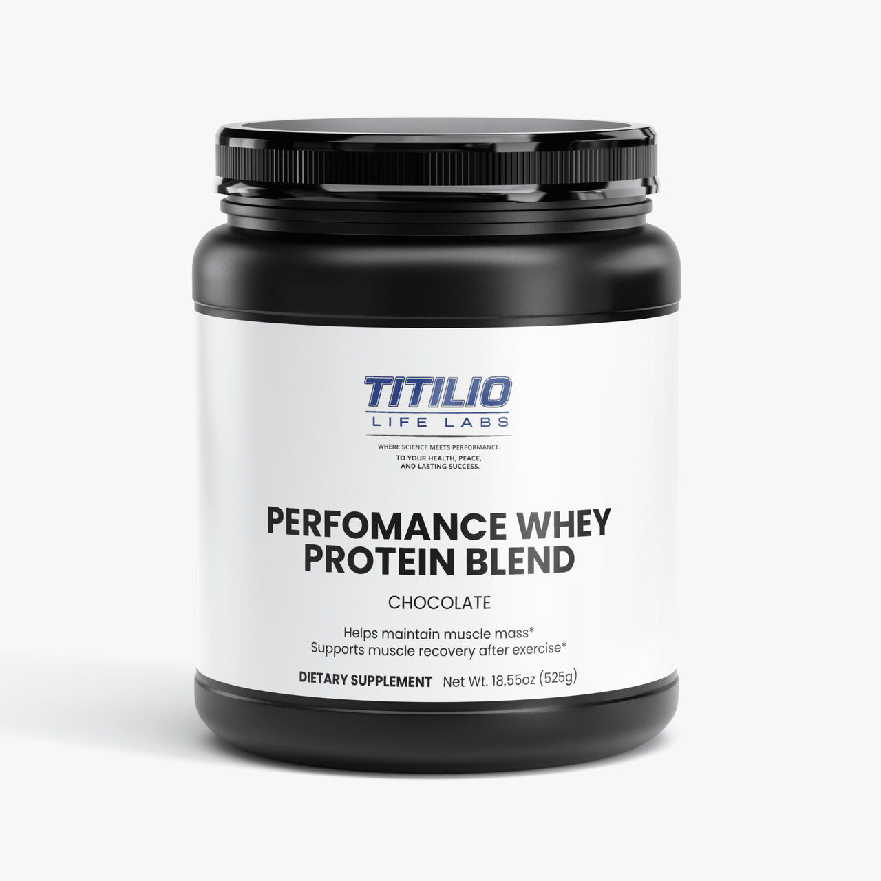 Performance Whey Protein Blend Vital Nutra (Chocolate) - Titilio Life Labs - Titilio.com