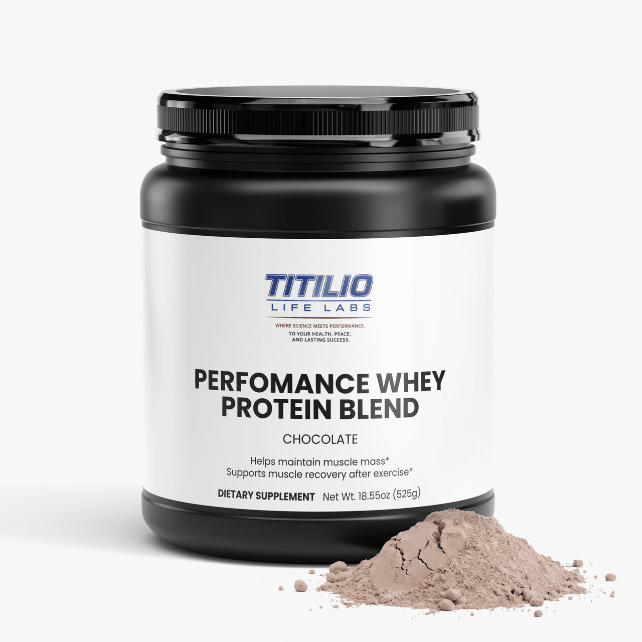 Performance Whey Protein Blend Vital Nutra (Chocolate) - Titilio Life Labs - Titilio.com
