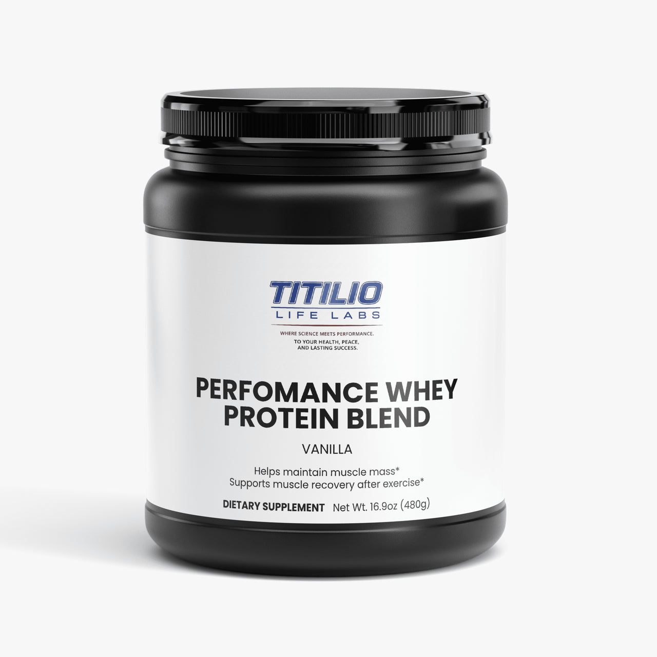 Performance Whey Protein Blend Vital Nutra (Vanilla) - Titilio Life Labs - Titilio.com