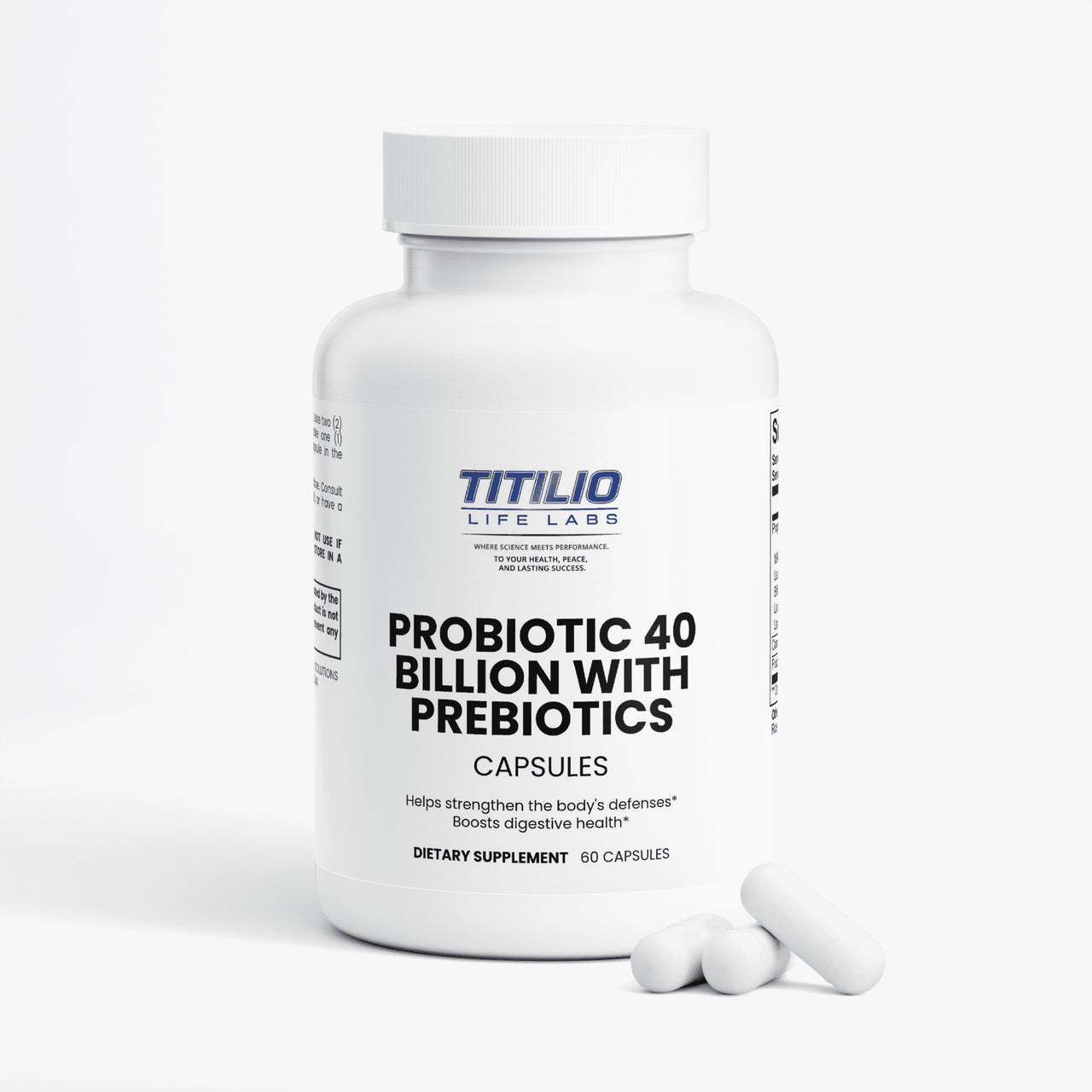 Probiotic 40 Billion with Prebiotics Vital Nutra - Titilio Life Labs - Titilio.com