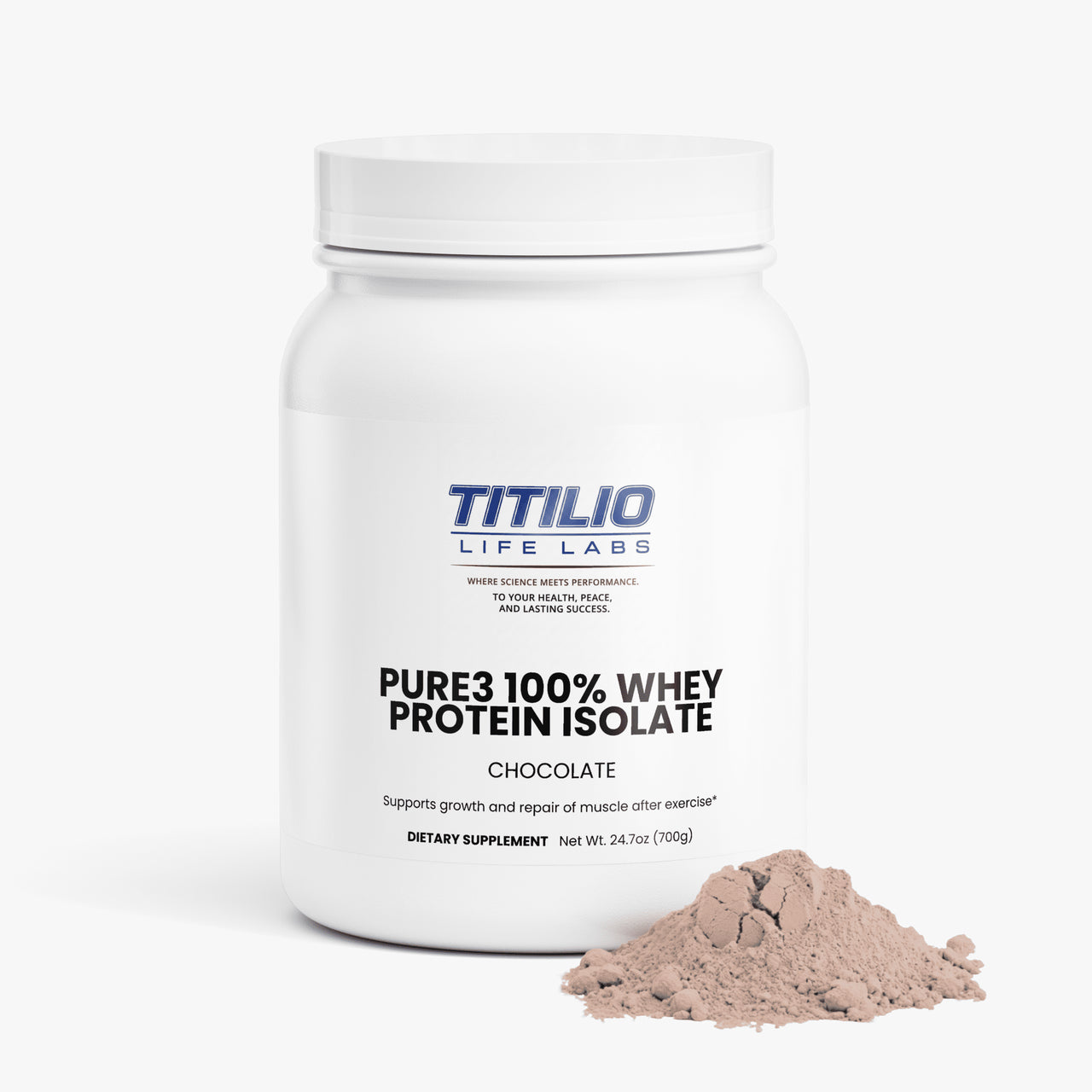 Pure3 100% Whey Protein Isolate Vital Nutra (Chocolate) - Titilio Life Labs - Titilio.com