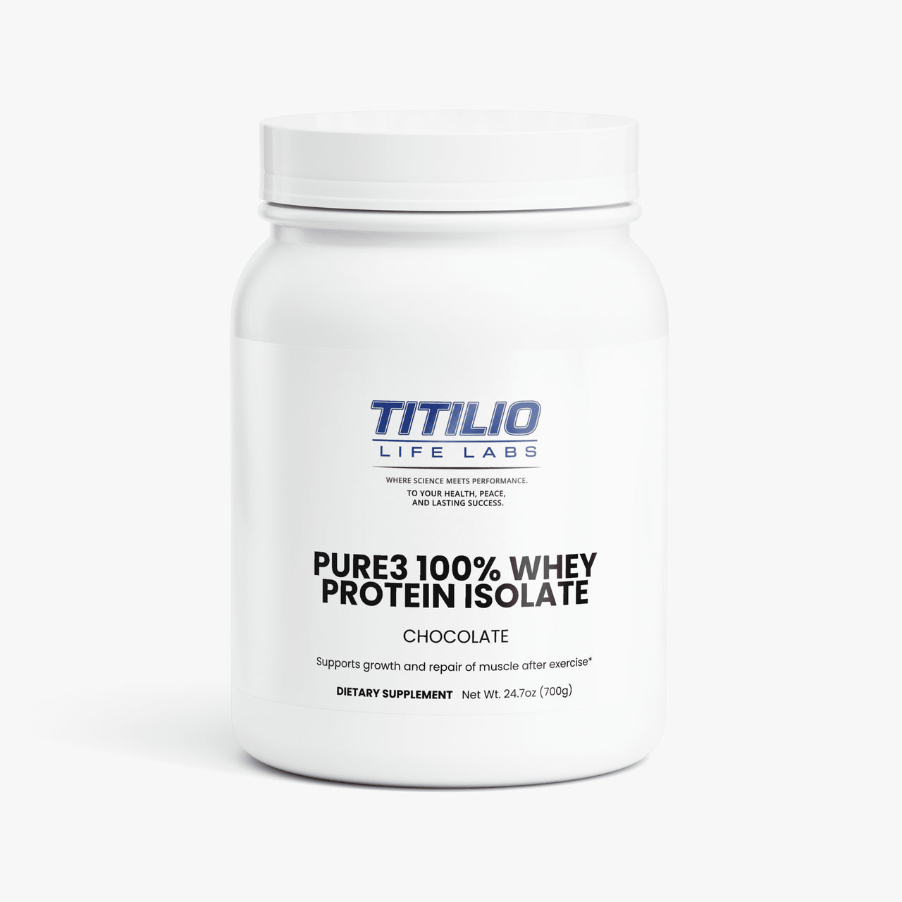 Pure3 100% Whey Protein Isolate Vital Nutra (Chocolate) - Titilio Life Labs - Titilio.com