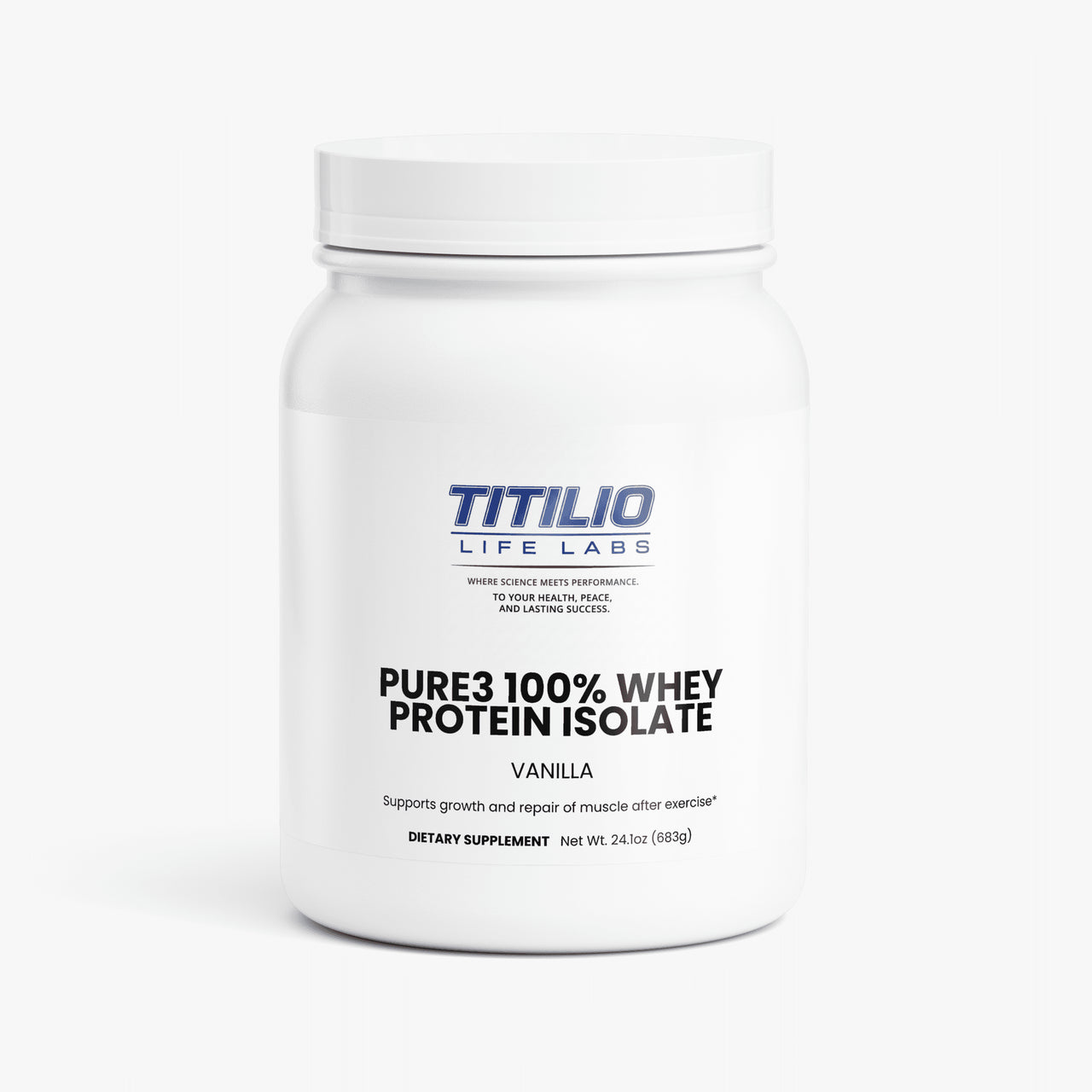 Pure3 100% Whey Protein Isolate Vital Nutra (Vanilla) - Titilio Life Labs - Titilio.com