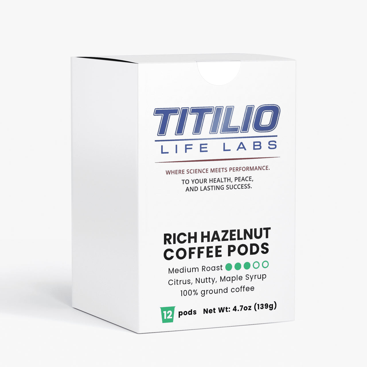 Rich Hazelnut Coffee Pods Vital Nutra (Medium Roast) - Titilio Life Labs - Titilio.com