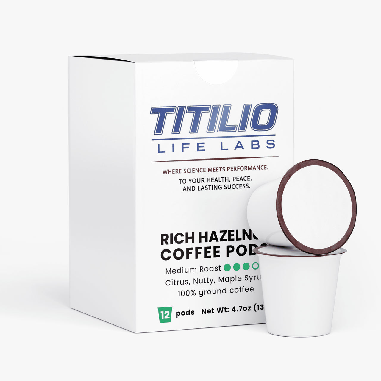 Rich Hazelnut Coffee Pods Vital Nutra (Medium Roast) - Titilio Life Labs - Titilio.com