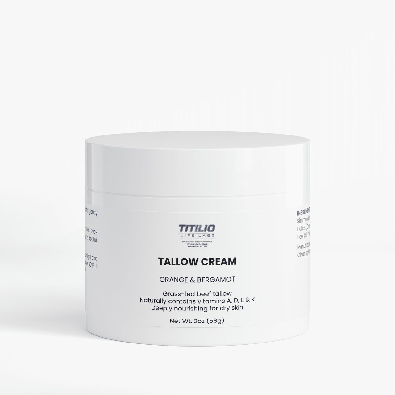 Tallow Cream Orange & Bergamot - Titilio Life Labs - Titilio.com