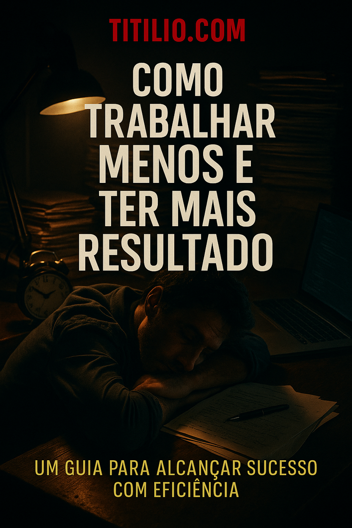 E-book: Como Trabalhar Menos e ter Mais Resultado