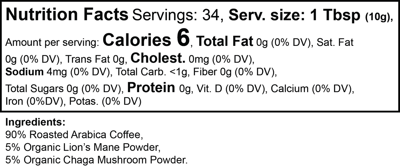 Vitality Mushroom Coffee Vital Nutra (Medium Roast) - Titilio Life Labs - Titilio.com