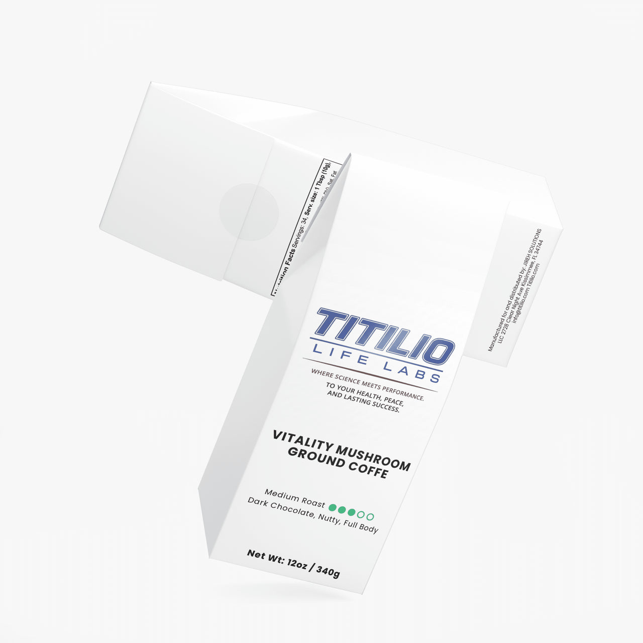 Vitality Mushroom Coffee Vital Nutra (Medium Roast) - Titilio Life Labs - Titilio.com