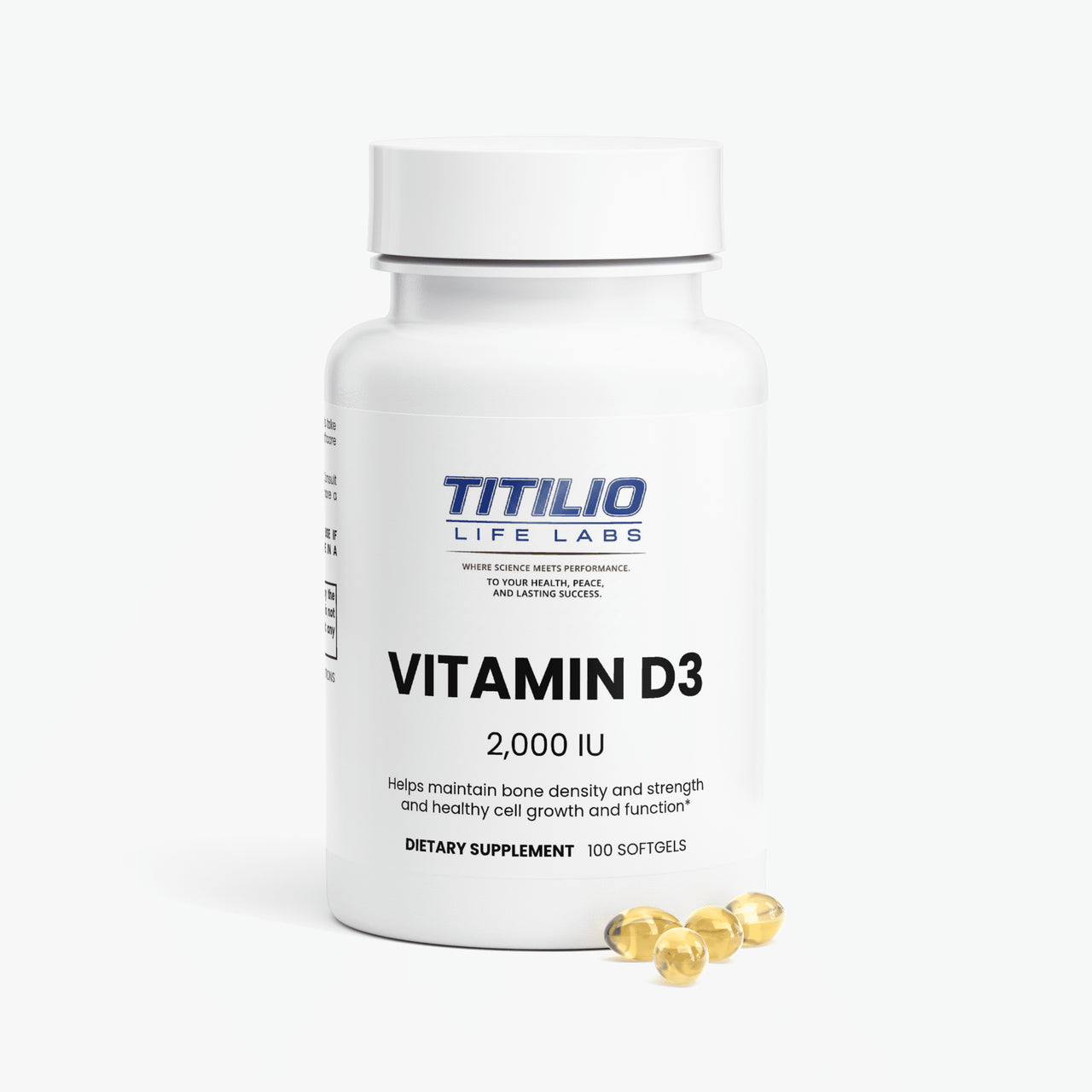 Vitamin D3 2,000 IU Vital Nutra - Titilio Life Labs - Titilio.com
