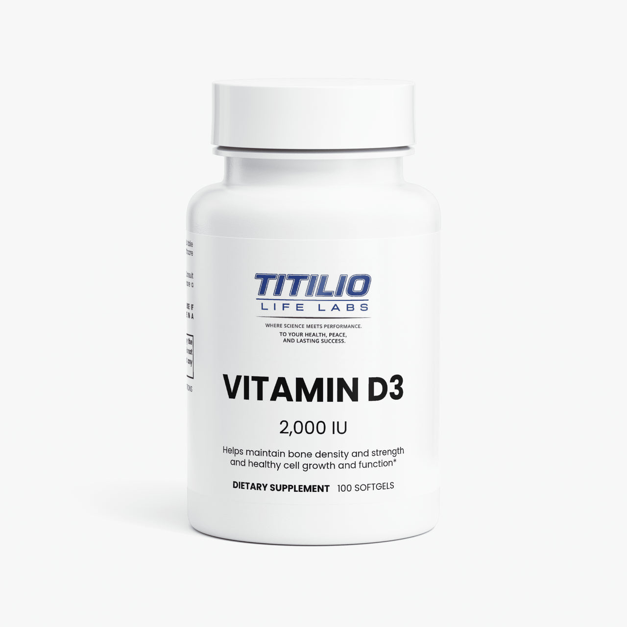 Vitamin D3 2,000 IU Vital Nutra - Titilio Life Labs - Titilio.com